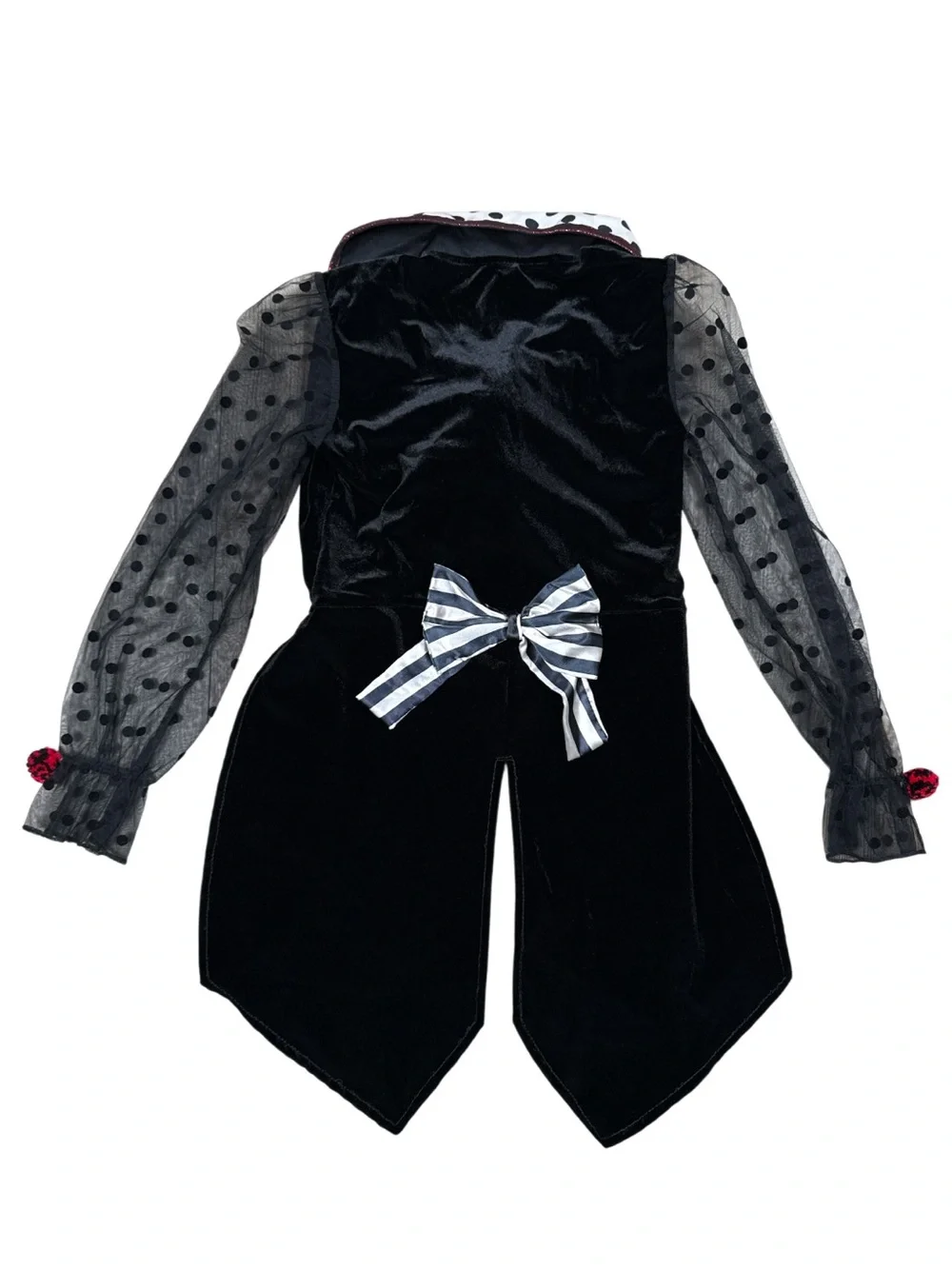 Spirit Halloween Girls Harley Quinn Misfits Black Velvet Costume Top Medium